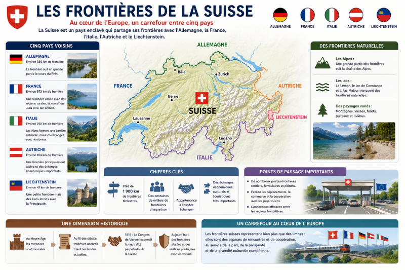 Image d'illustration sur les frontières Suisse 2