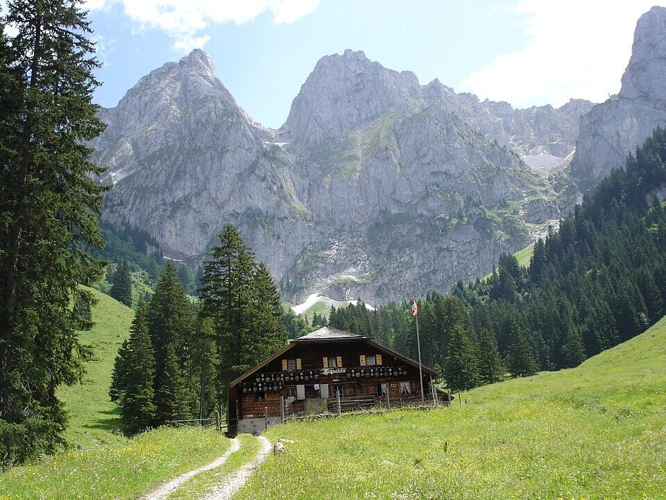 Paysage alpin sauvage