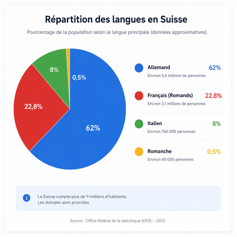 Répartition linguistique de la Suisse