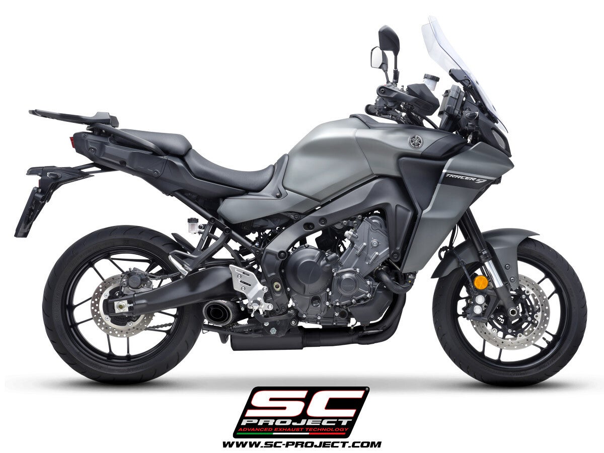 YAMAHA / TRACER 9 (2021 - 2024) / Ligne complète 3-1 acier inoxydable, avec échappement S1 acier inoxydable, noir mat