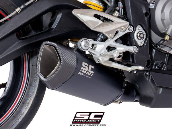 TRIUMPHE / STREET TRIPLE 765 (2017 - 2019) - S - R - RS / Échappement SC1-R titane, noir mat