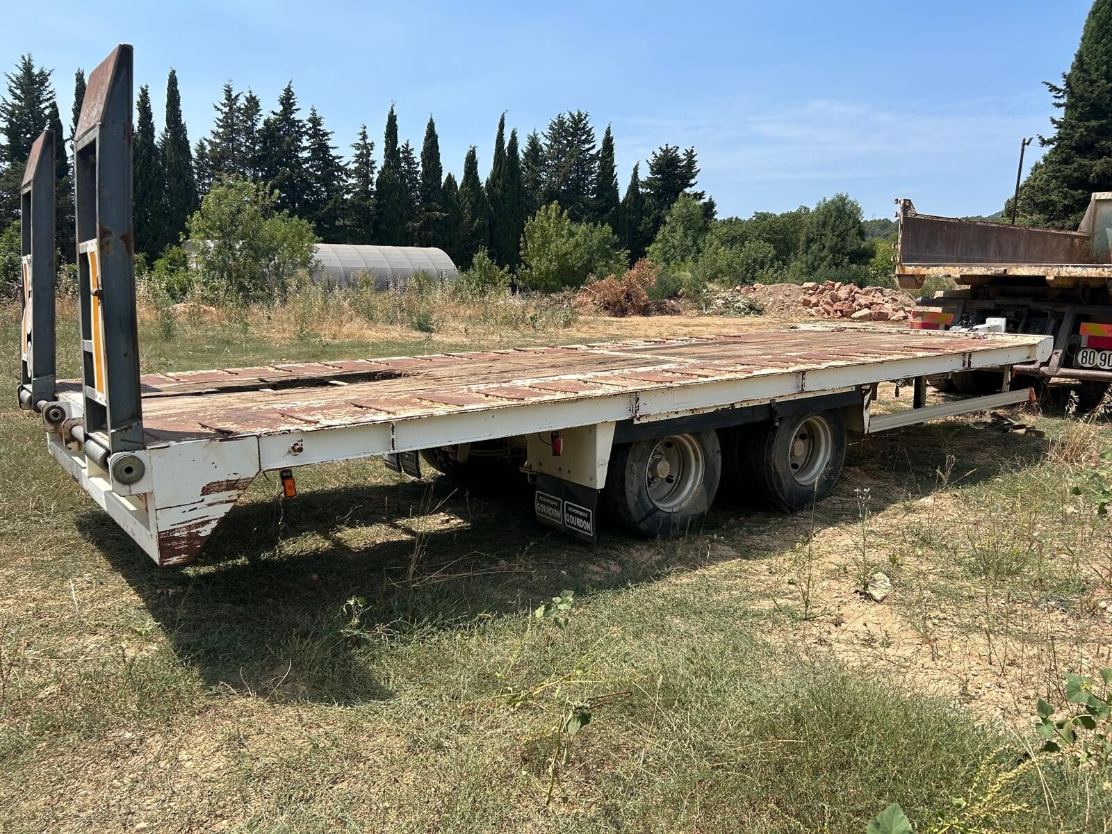 Remorque Gourdon 2 essieux basculante  2009
