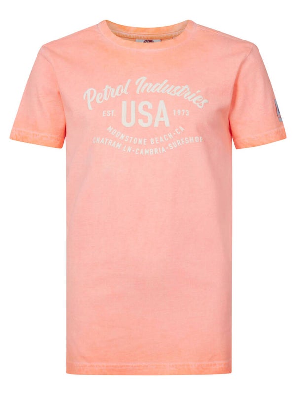 PETROL T-SHIRT SS CLASSIC PRINT CORAL