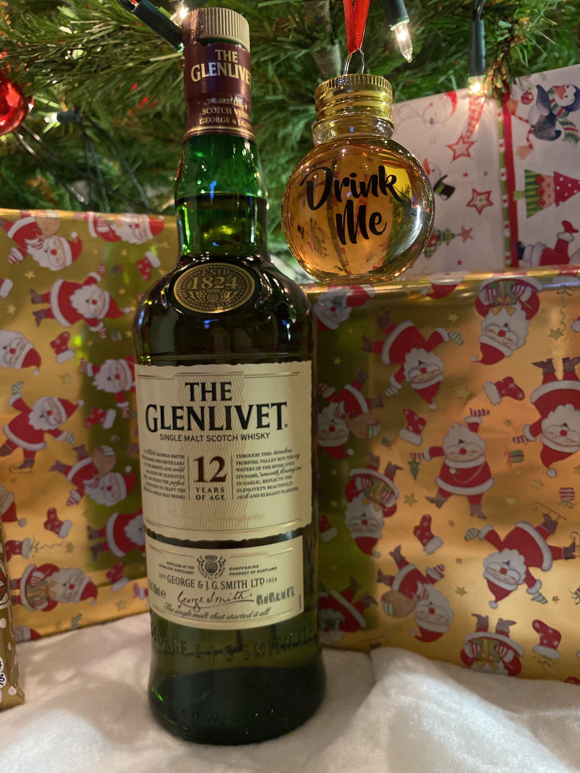 Whisky Kerstbal The Glenlivet 12 Years Old Whisky