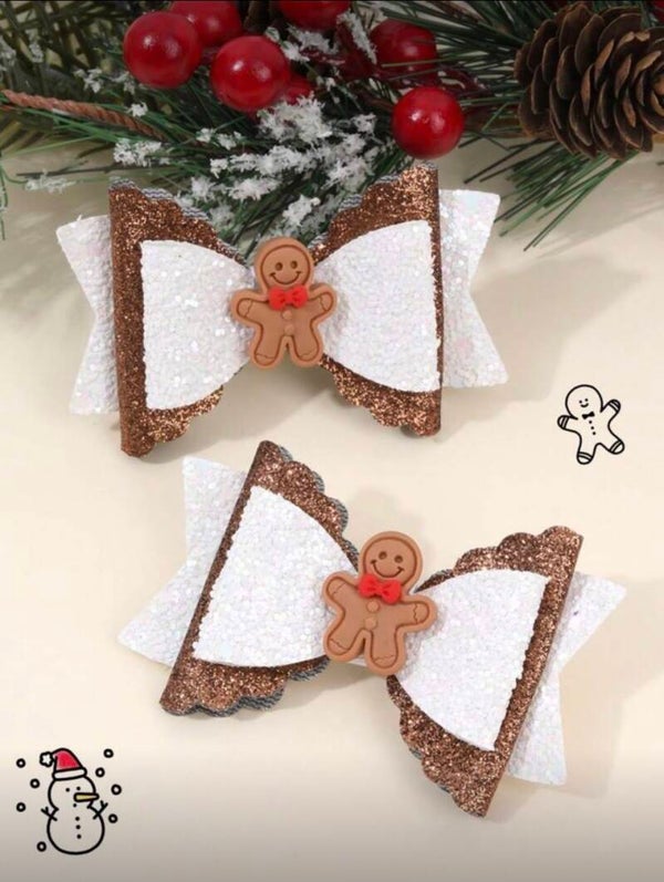 Ginger Bread Hair Clips