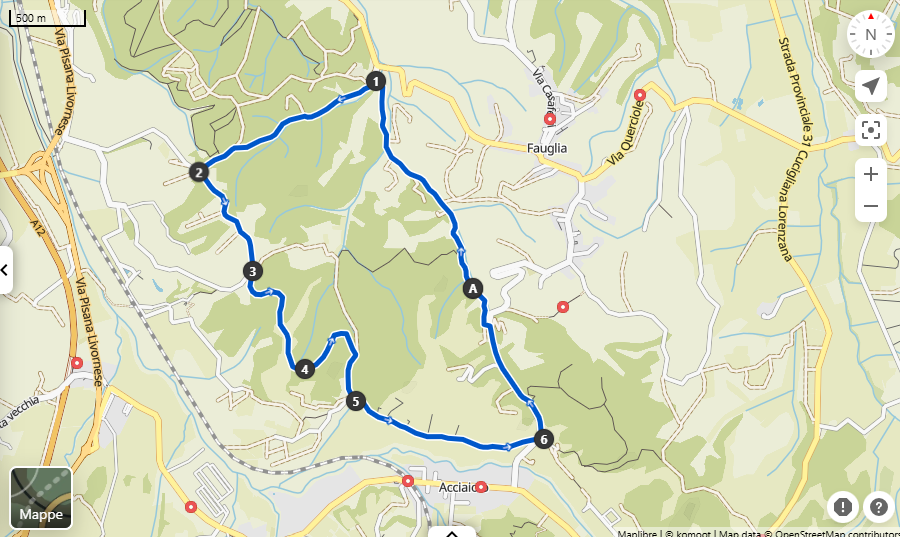 Itinerario per escursioni a cavallo in natura