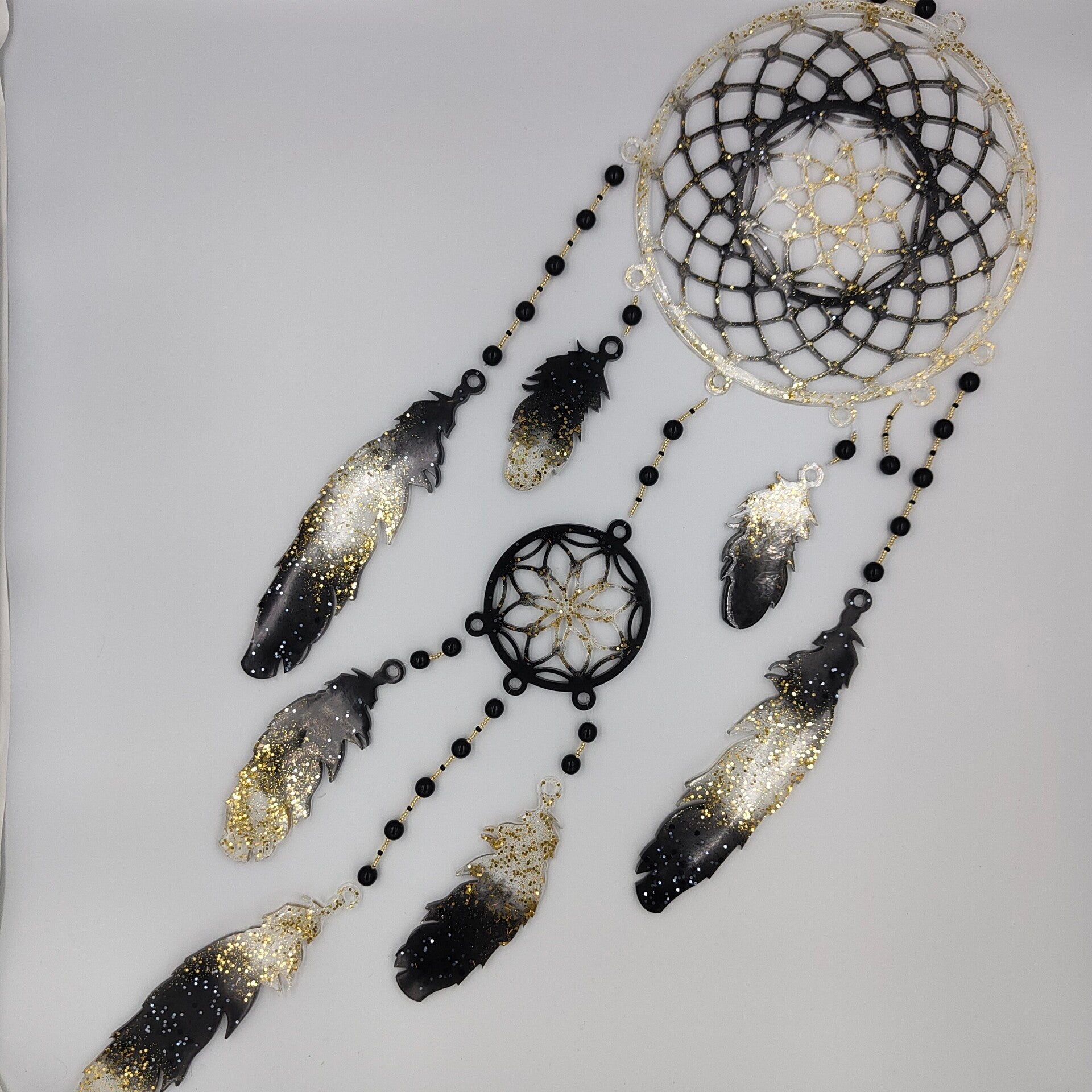 Traumfänger schwarz/gold