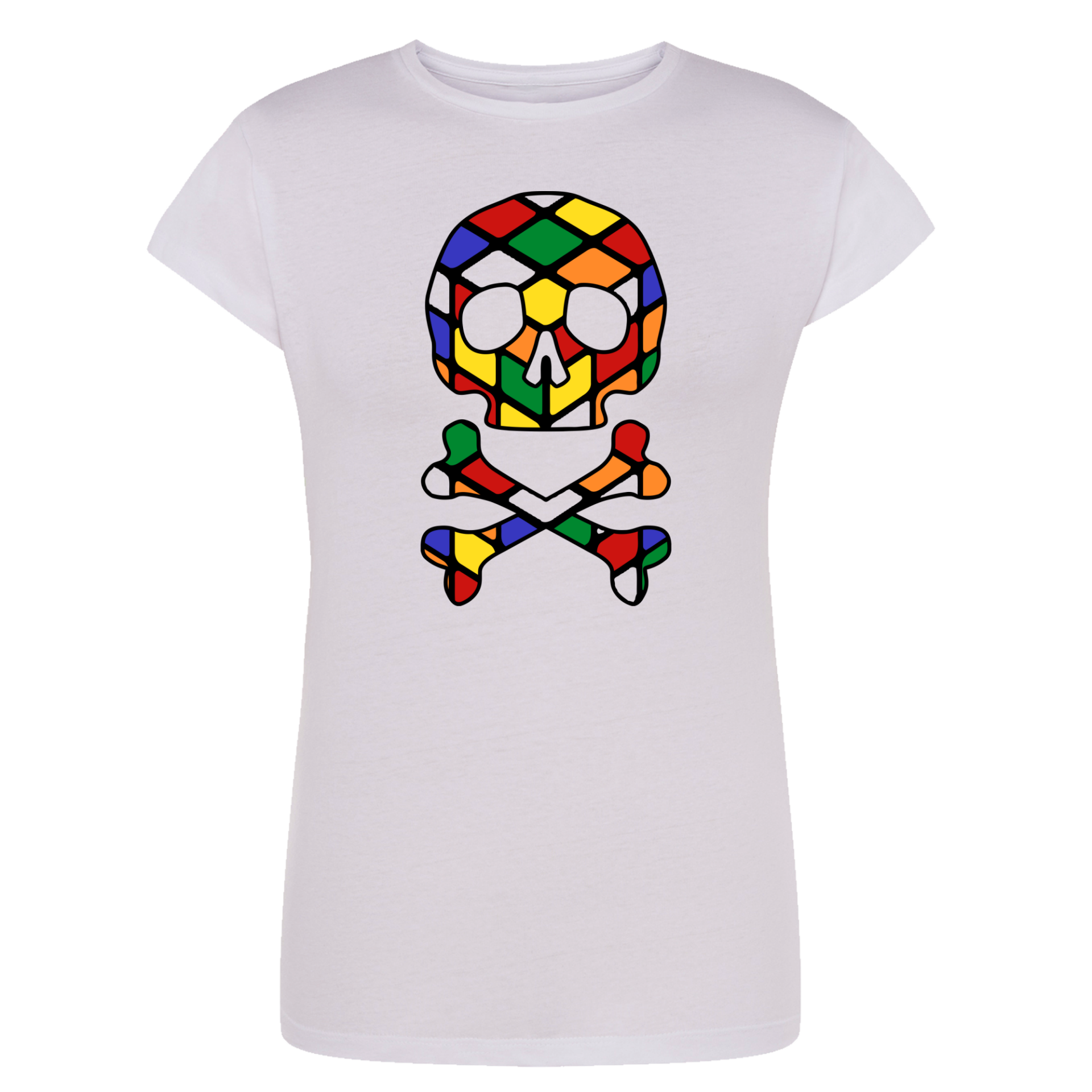 T-Shirt femme cintré  Skull Rubik's cube