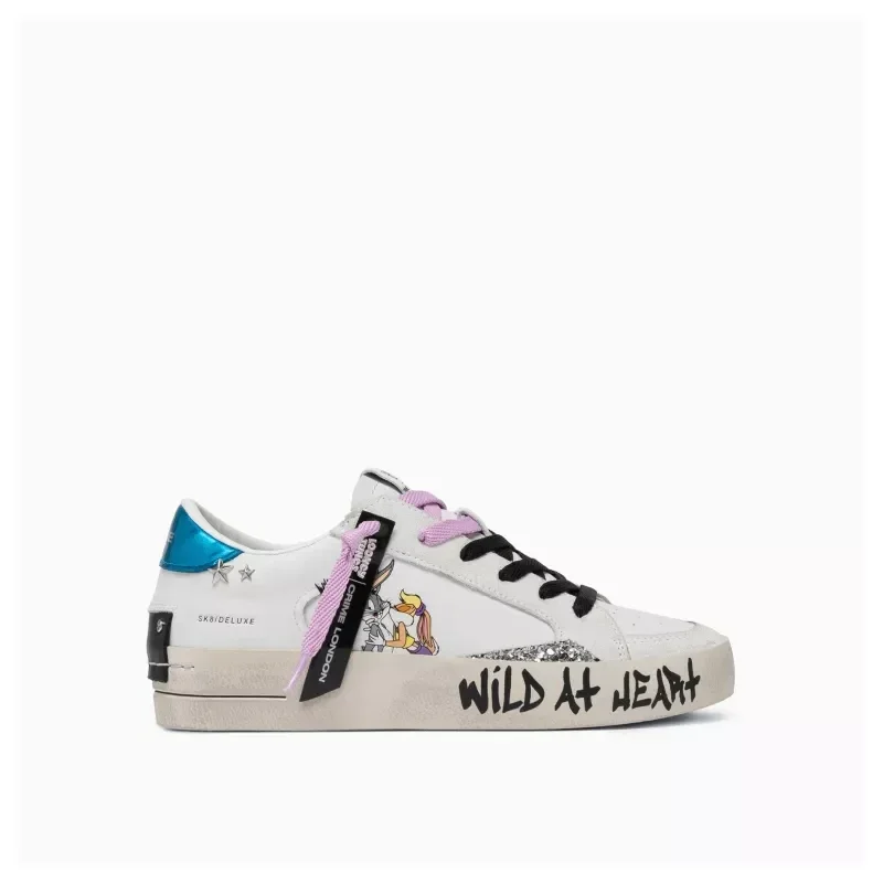 Crime London Women’s White Leather Sneakers