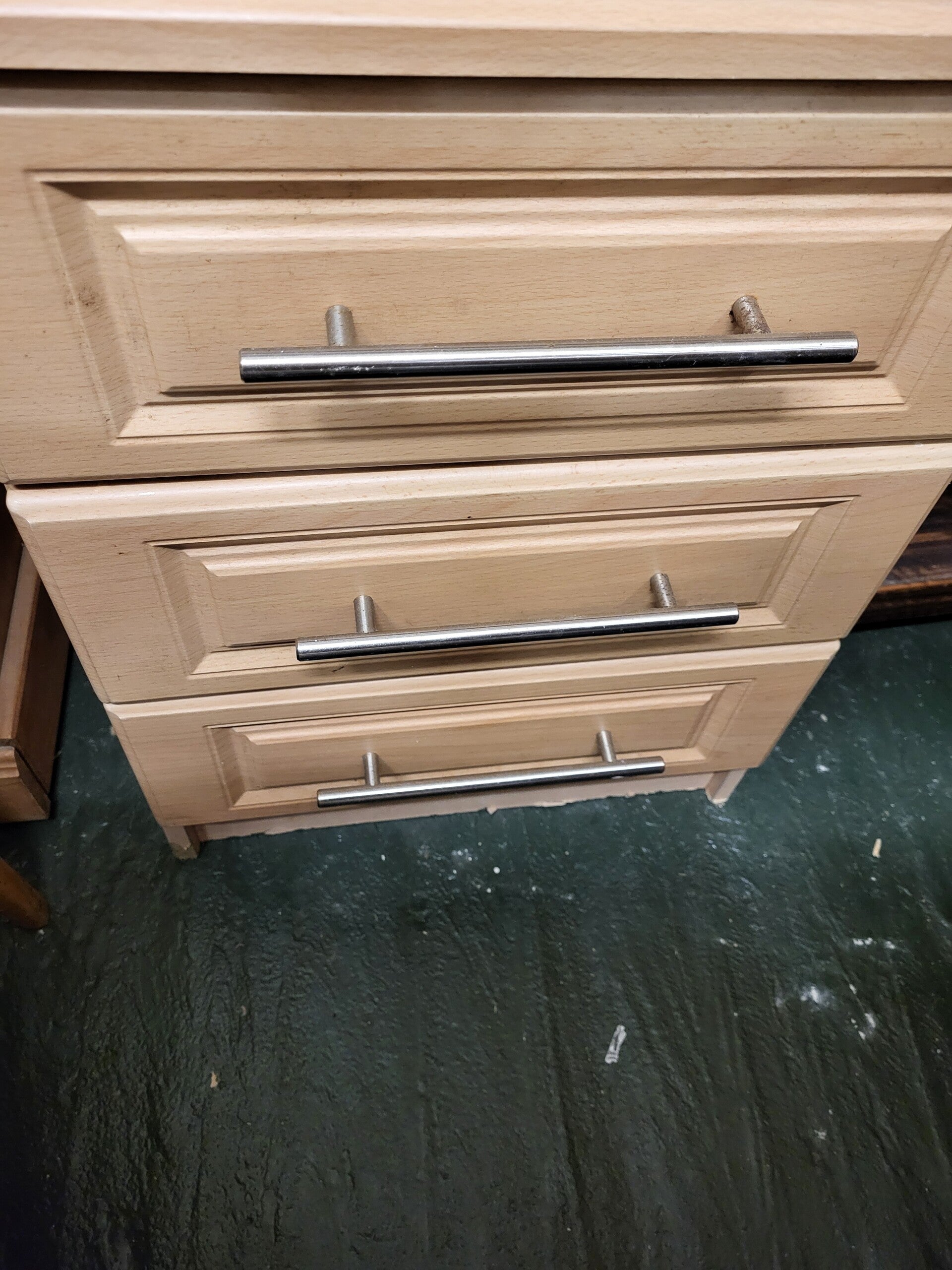 Beech 3 drawer locker