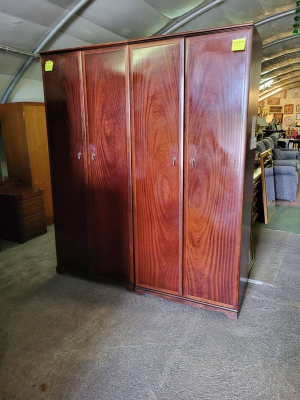 Pair of large wardrobes in Mahogonay finish