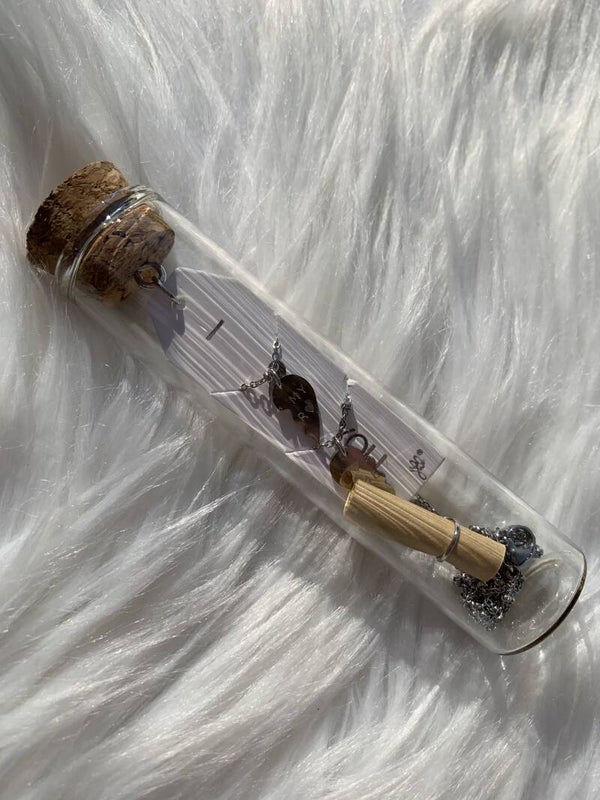 Necklace Bottle Up Mom My Hero Silver