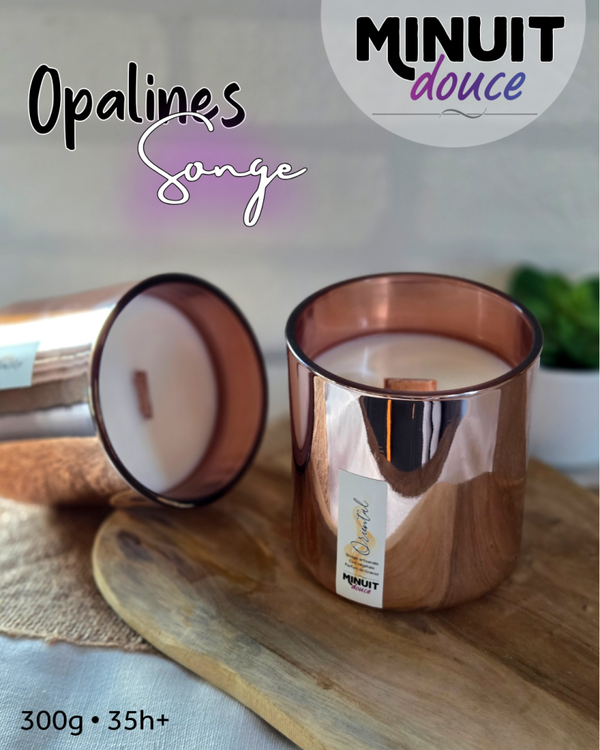Bougie Opaline/Songe Rose Chromé - Cachemire et soie
