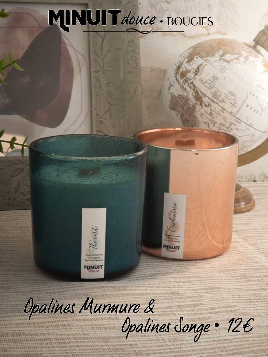 Bougie Opaline • Murmure ou Songe