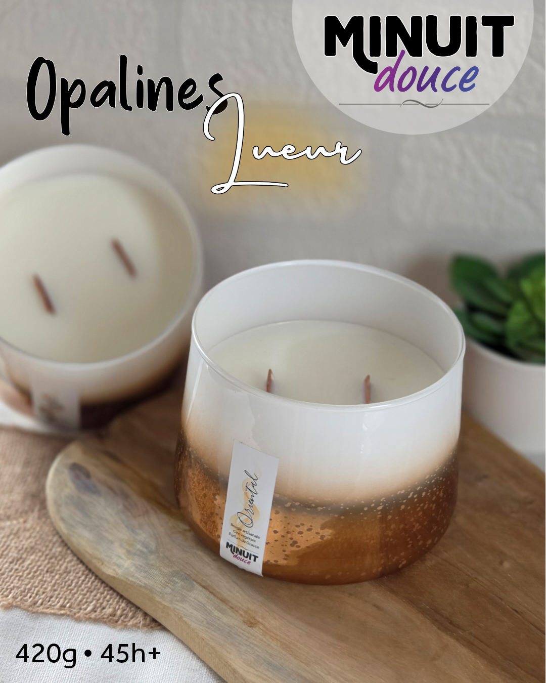 Bougie Opaline/Lueur - Musc