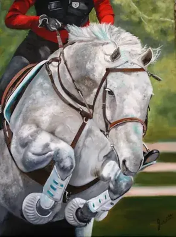 Le saut du cheval blanc