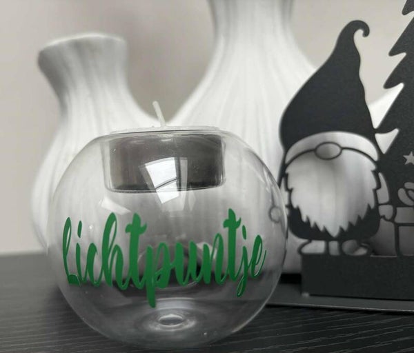 Kristal glazen kaarshouder (lichtpuntje)