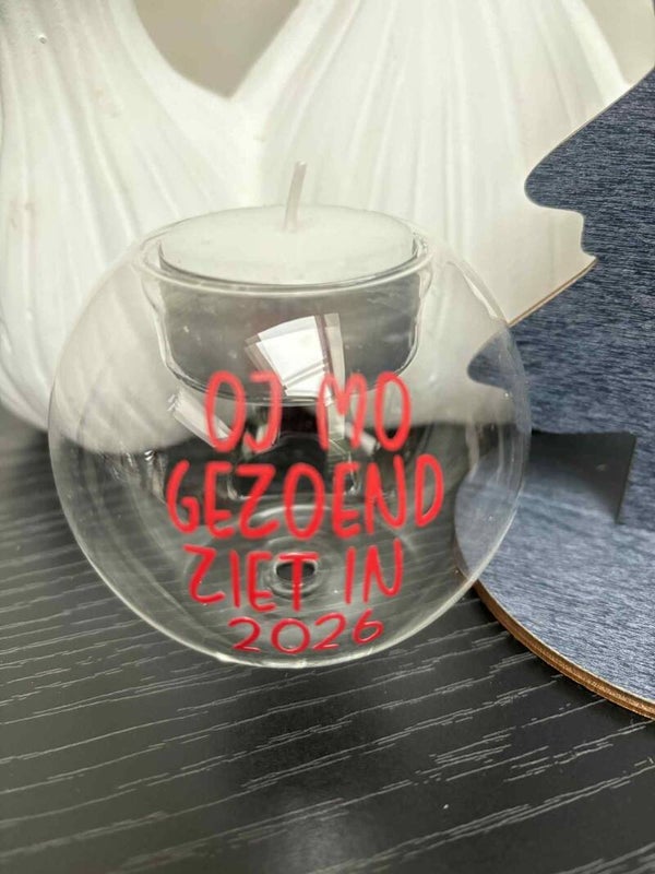 Kristal glazen kaarshouder (gezoend)