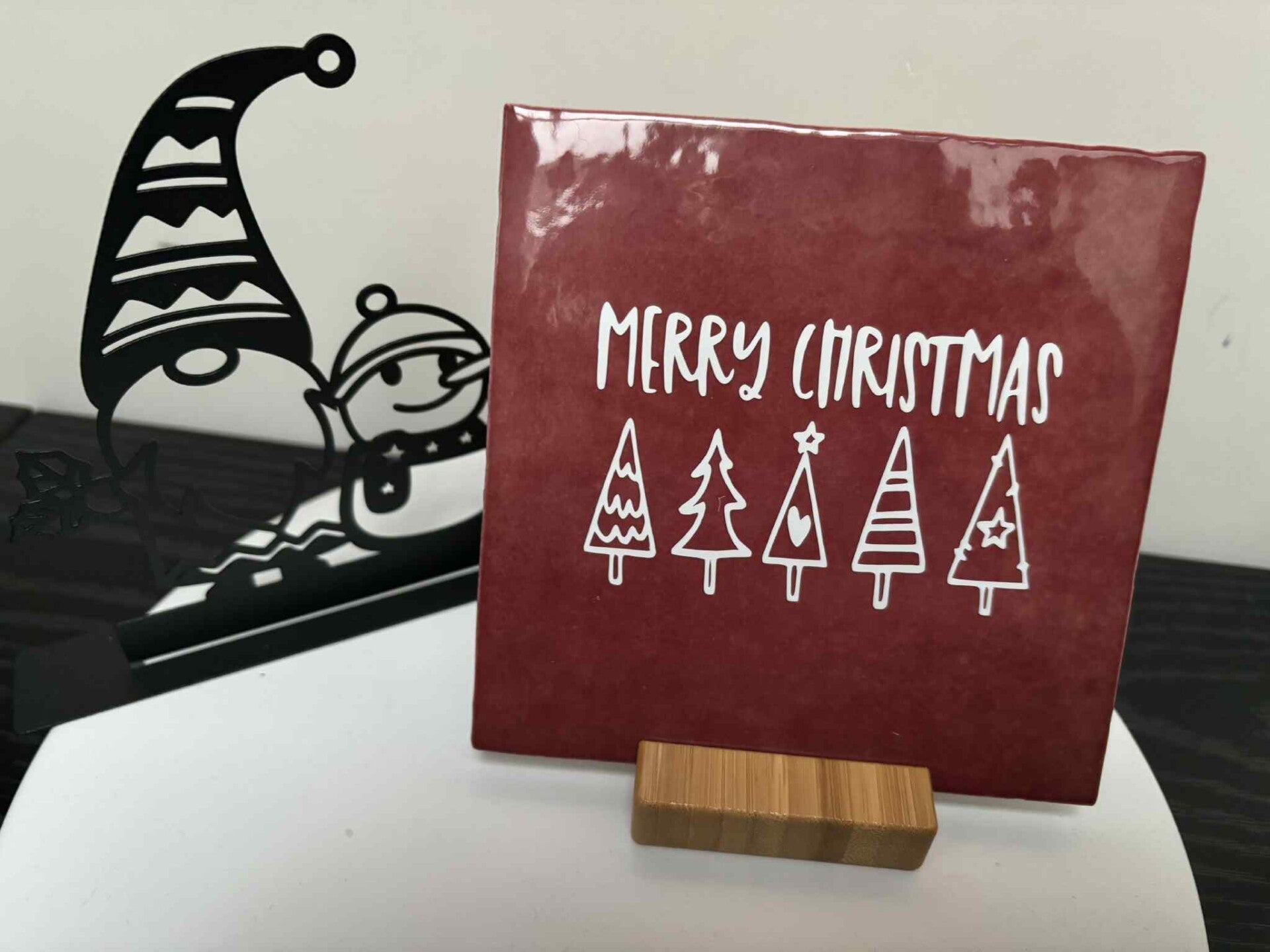 Kerst keramieken tegeltje