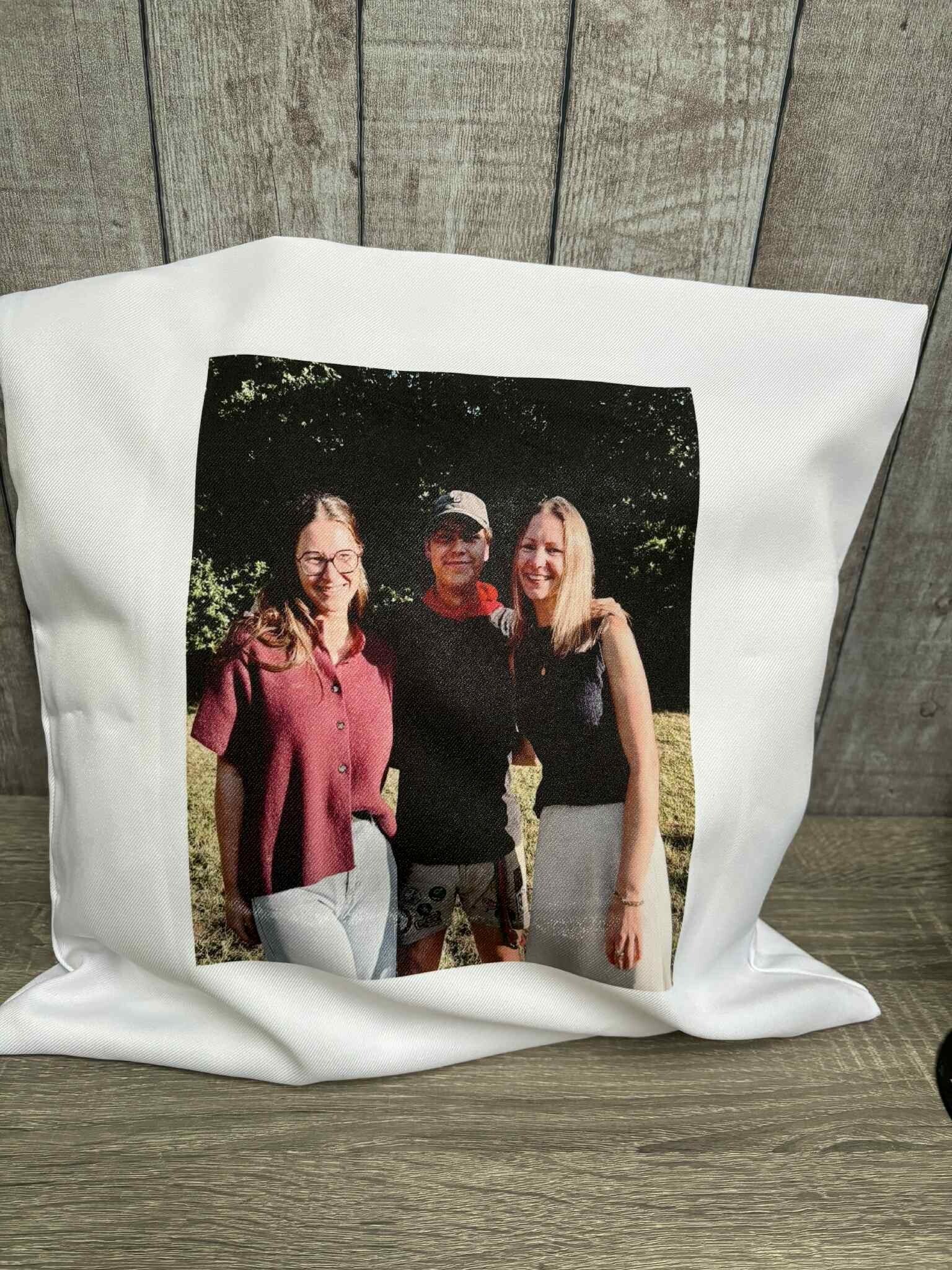 Kussenhoes met foto of tekst