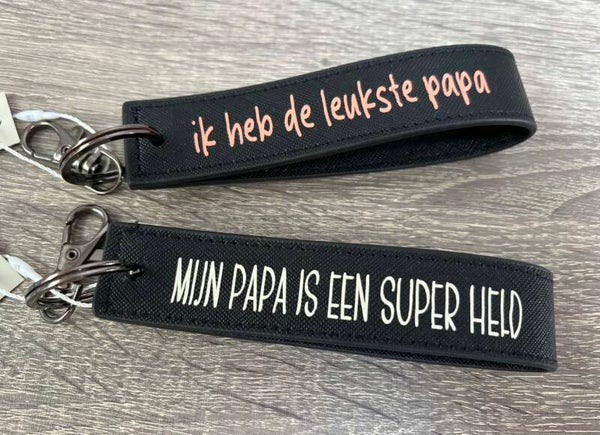 Sleutelhanger leer-look