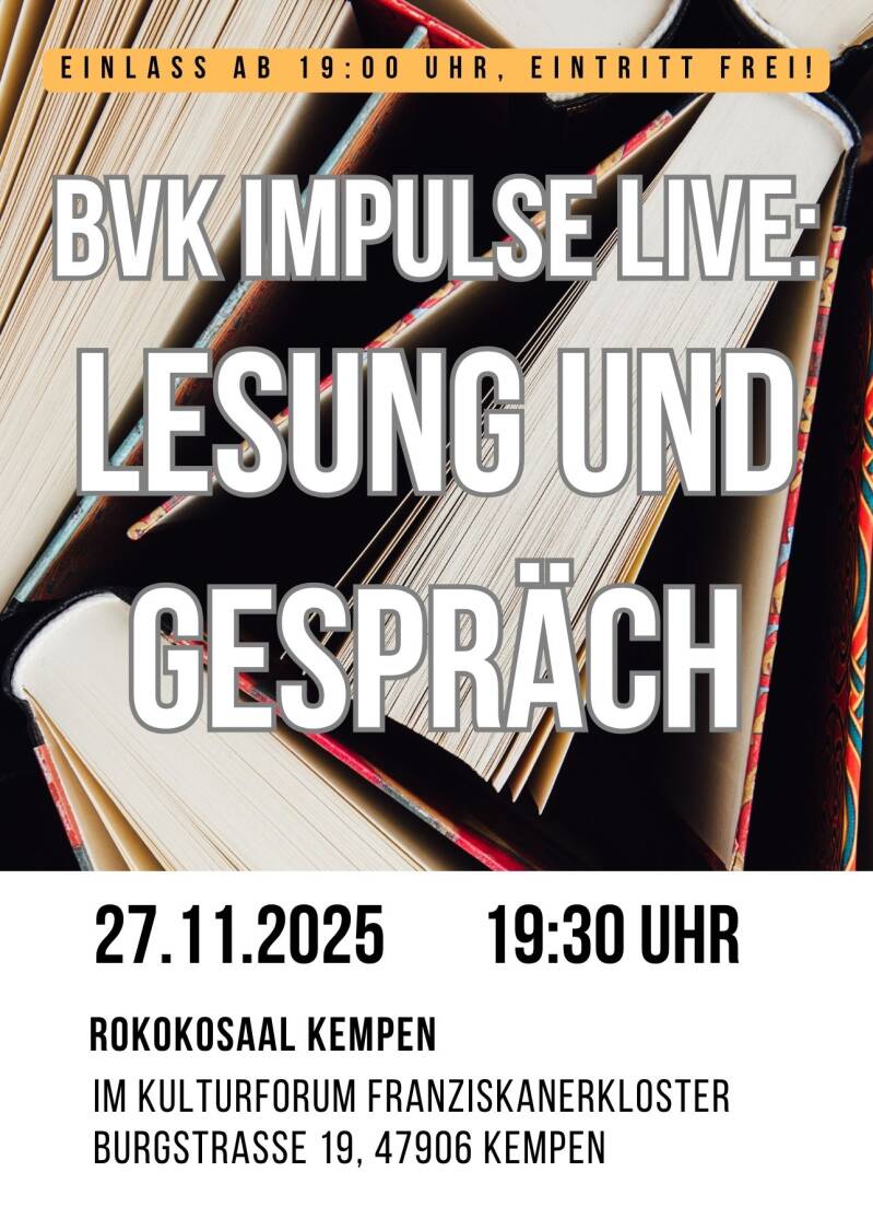 Veranstaltungsflyer für das Event des BVK vom 27.11.25