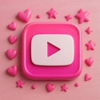 Youtube Icon in Rosatönen