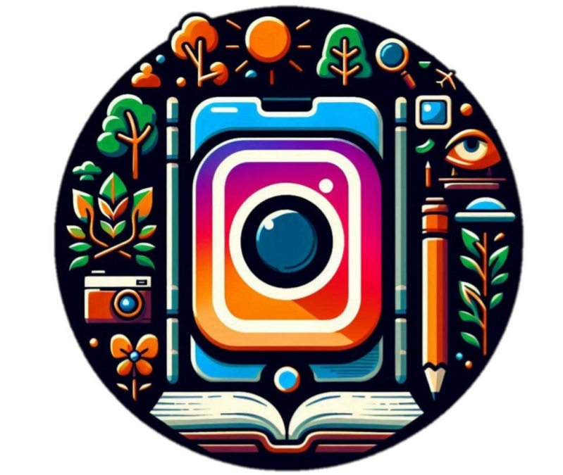 KI-generiertes Logo von Instagram in Rosatönen