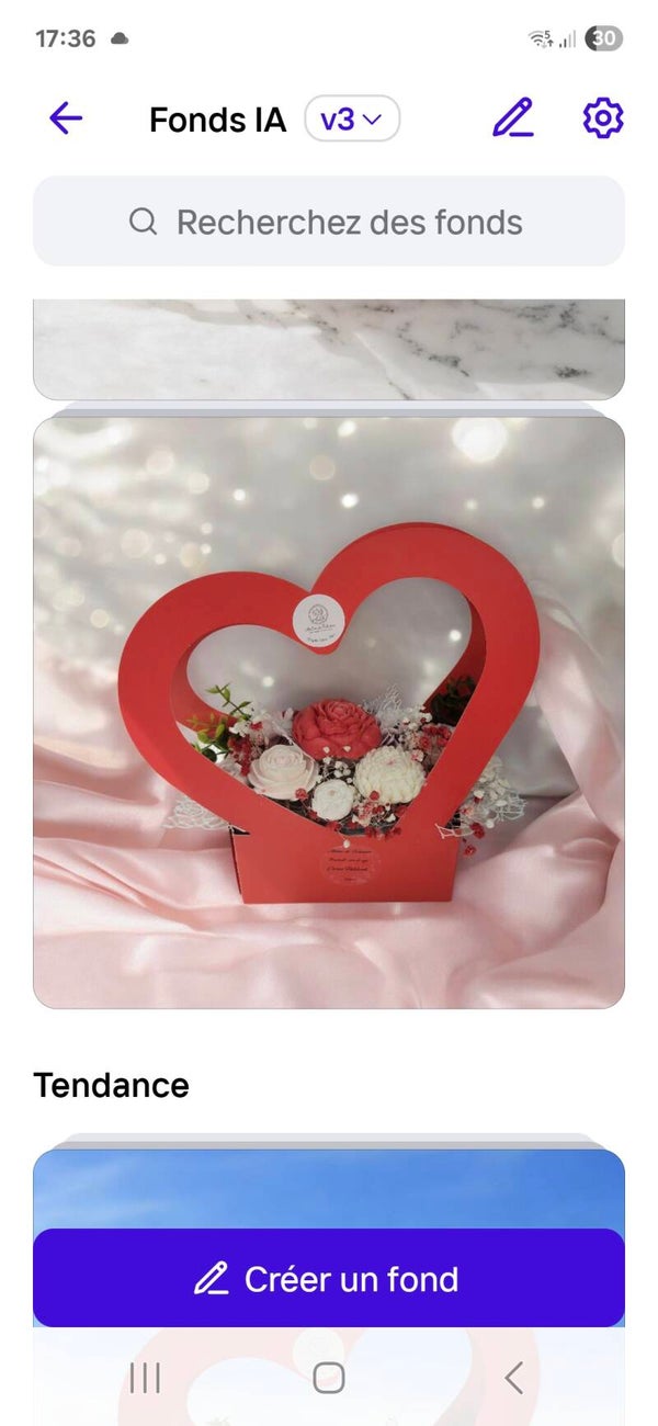 Jolie bouquet coeur cire de soja