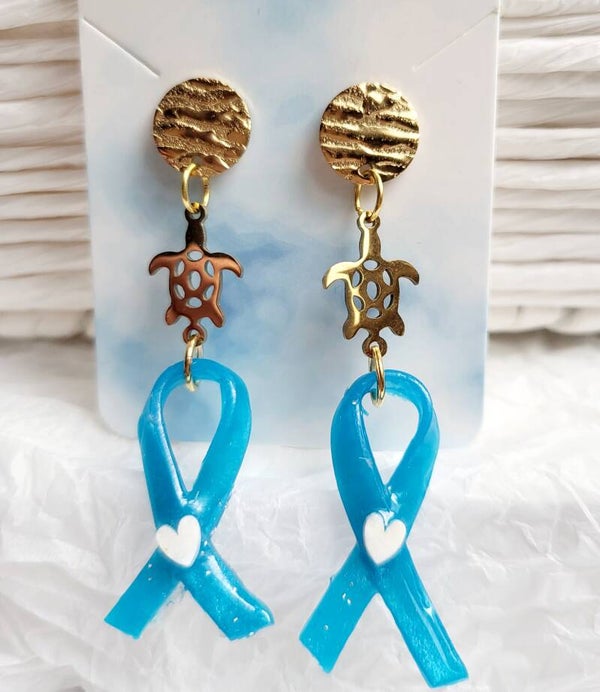 Boucles d oreilles  Mars bleu