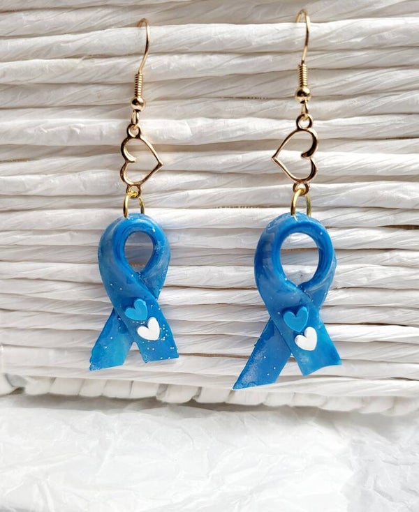 Boucles d oreilles  Mars bleu
