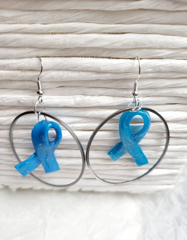 Boucles d oreilles  Mars bleu