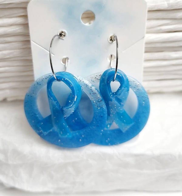 Boucles d oreilles  Mars bleu