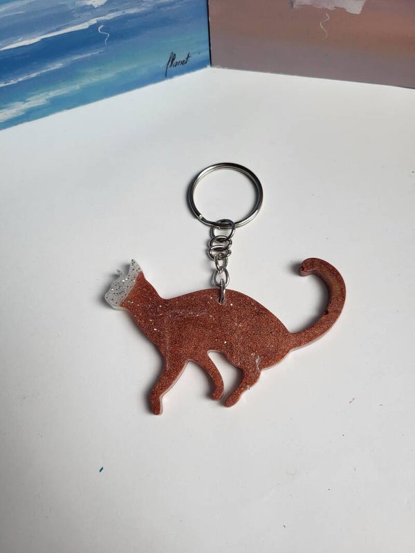 Porte  clefs chat