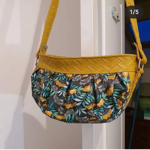 Petit sac bandouliere jaune moutarde