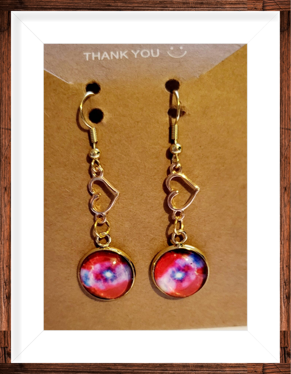 Boucles d’oreilles cœur dorees