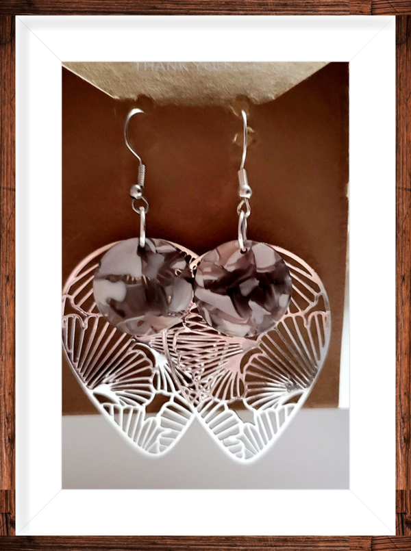 Boucles d’oreilles argentées