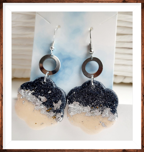 Boucles d’oreilles argentées