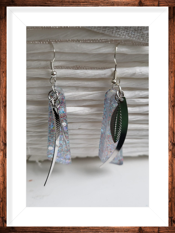 Boucles d’oreilles argentées pendantes