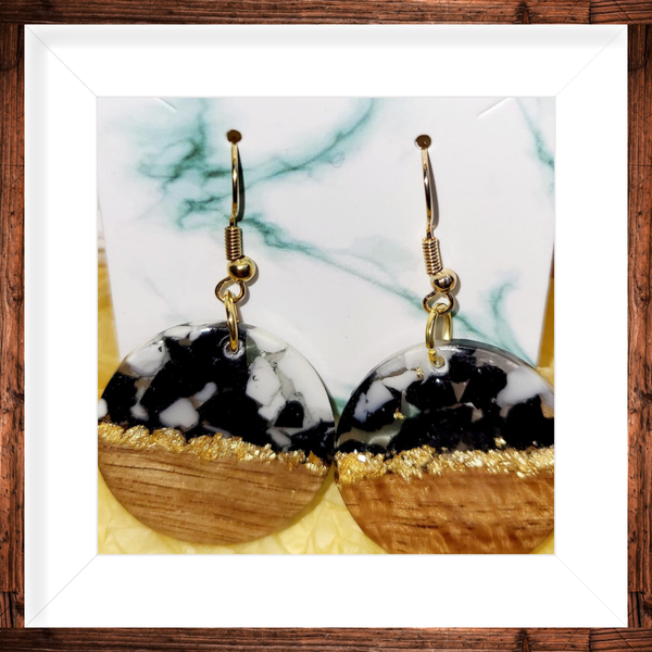 Boucles d’oreilles dorées rondes