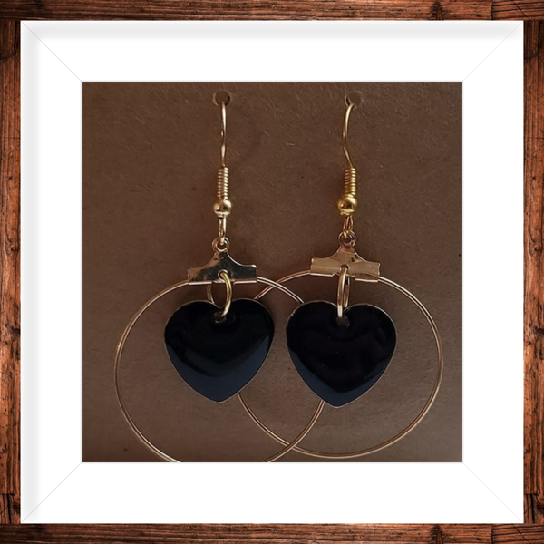 boucles d' oreilles   crochets dorés