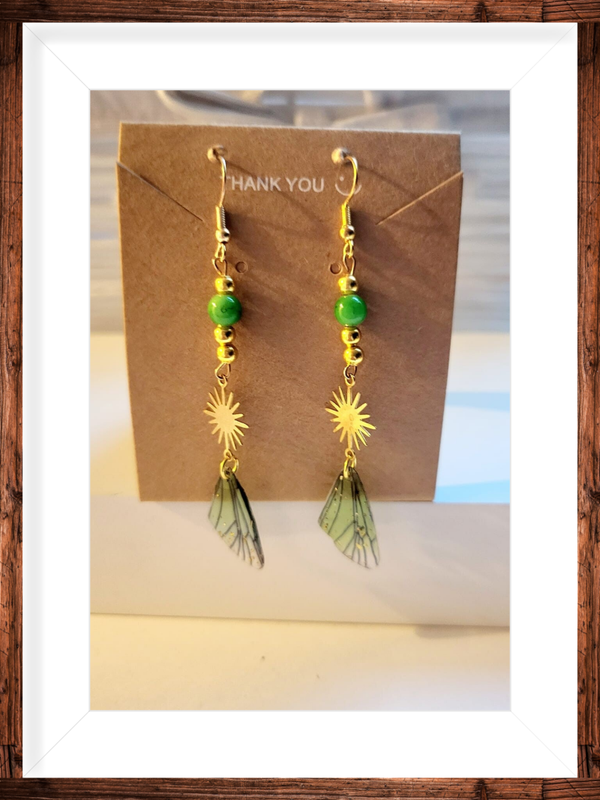 boucles d' oreilles   crochets dorés
