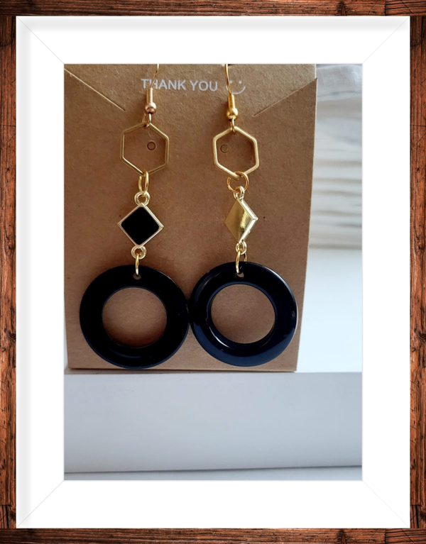 boucles d' oreilles   crochets dorés