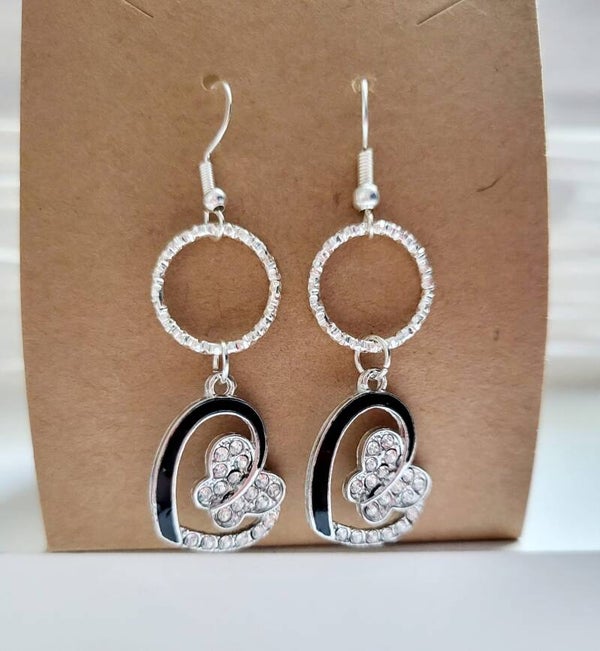 Boucles cœur papillon