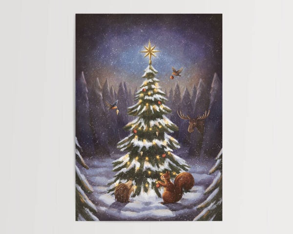 Kerstkaart ''Magisch Kerstbos'' - wholesale