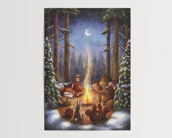Kerstkaart ''Warm Kerstbos'' - wholesale
