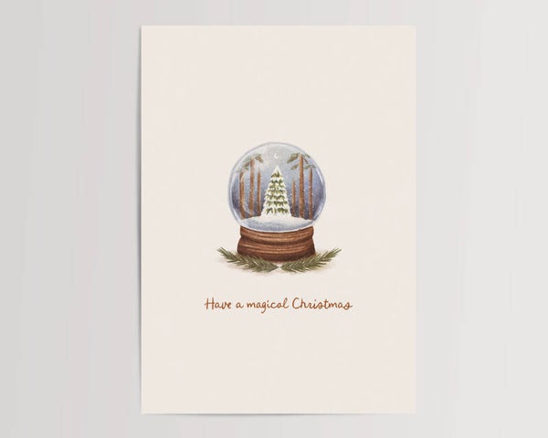 Kerstkaart ''Bos Sneeuwbol'' - wholesale