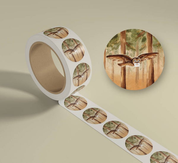 Sluitstickers rol Uil - wholesale