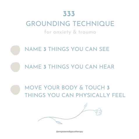 333 grounding technique for trauma and anxiety, strategies for dissociation and trauma recovery
