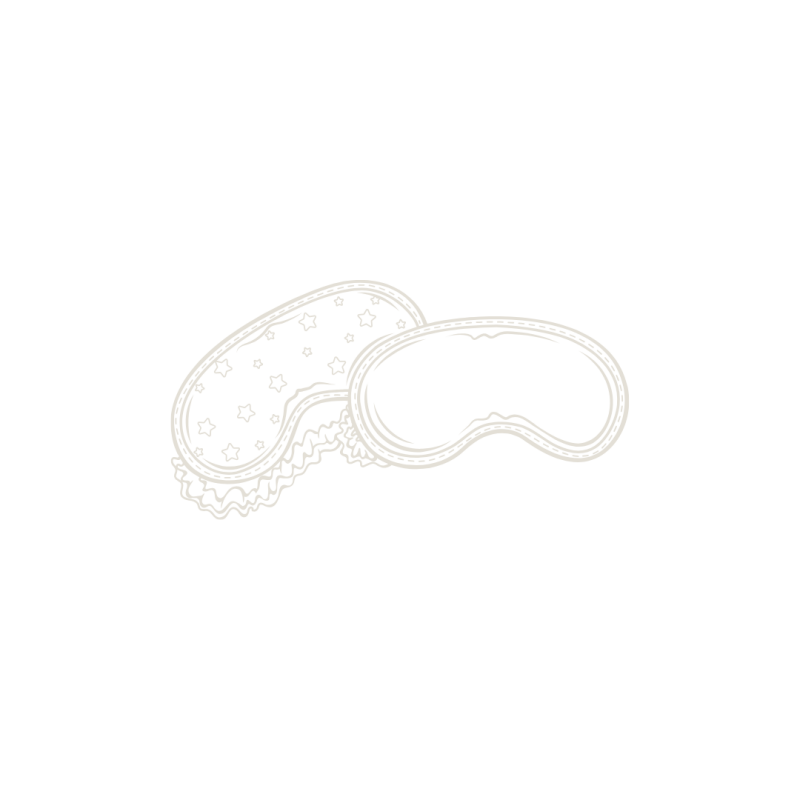 line drawing of eye masks. How to sleep when you have trauma and PTSD